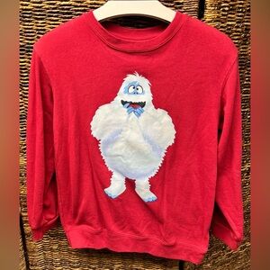 Rudolph the Red Nose Reindeer- Youth, Red Crewneck Sweatshirt- Large
